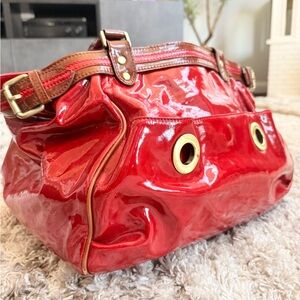 Vintage Roxbury Red Patent Travel Bag